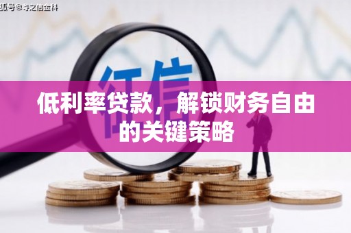 南港低利率贷款，解锁财务自由的关键策略
