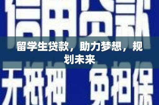 南港留学生贷款，助力梦想，规划未来