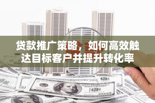 南港贷款推广策略，如何高效触达目标客户并提升转化率