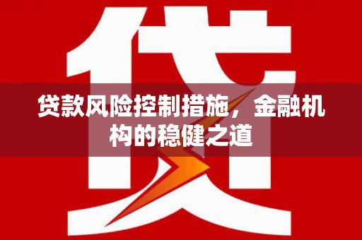 南港贷款风险控制措施，金融机构的稳健之道
