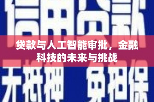 南港贷款与人工智能审批，金融科技的未来与挑战