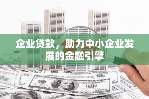 南港企业贷款，助力中小企业发展的金融引擎