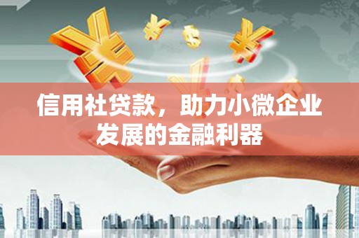 南港信用社贷款，助力小微企业发展的金融利器