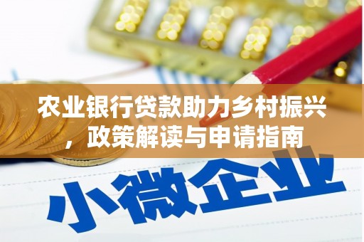 南港农业银行贷款助力乡村振兴，政策解读与申请指南